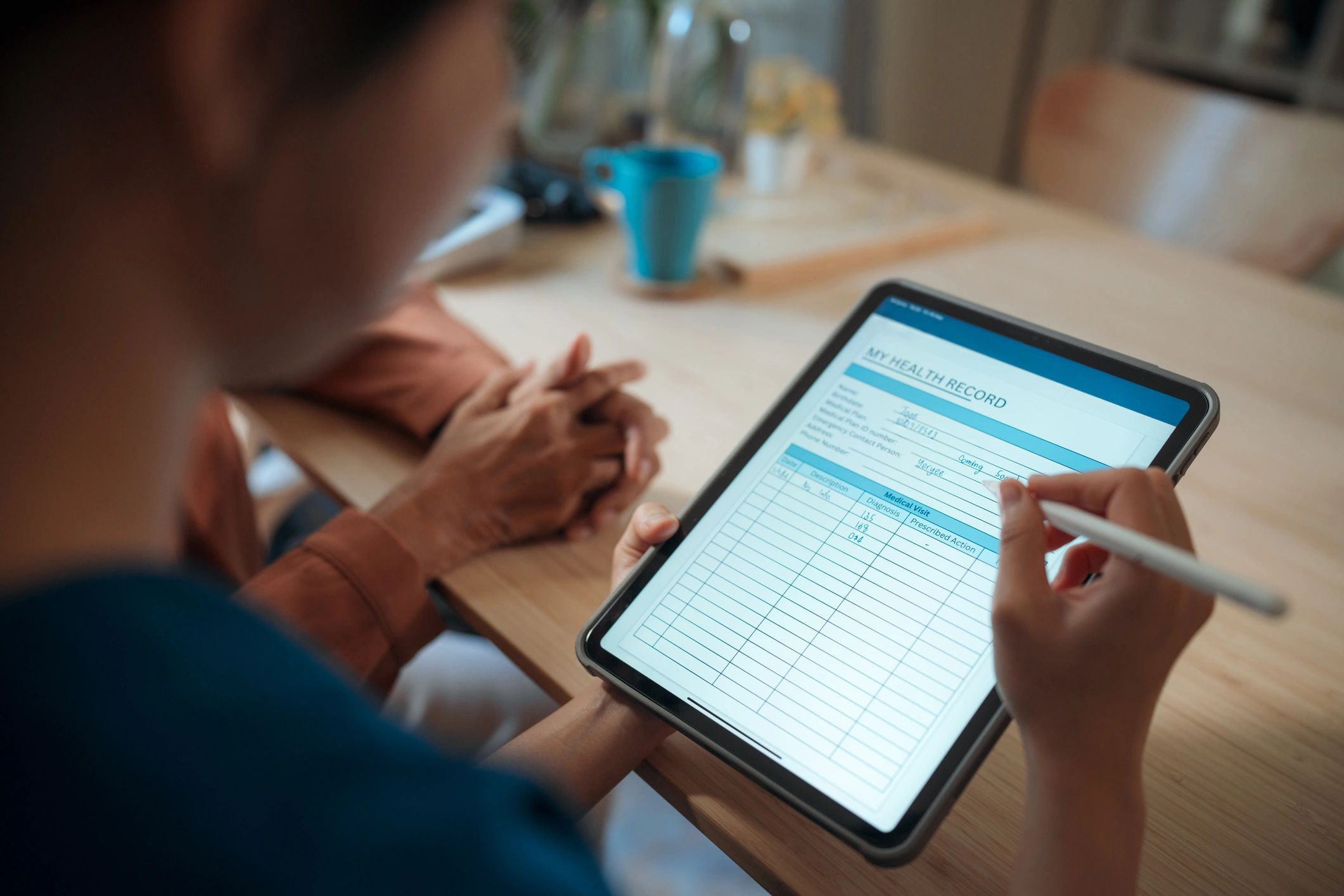 Advisor reviewing coverage details during a consultation